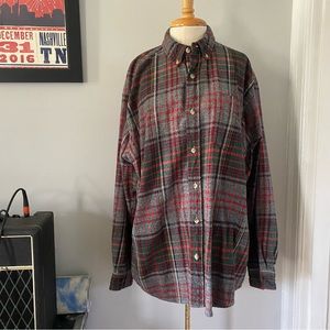 Vintage Redhead men’s unisex thick flannel long sleeve button down shirt XL